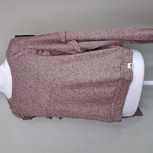 NWT Lee Women’s Sweater Shirt Sz Small Oversized Long Slv Ruffle Detail Spandex